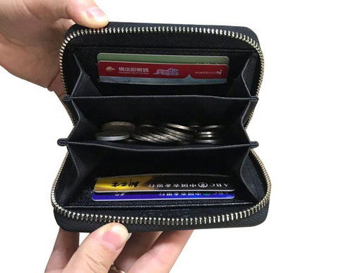 Women Wallet Holder Blocking Zipper Pocket RFID Protected Wrist purse