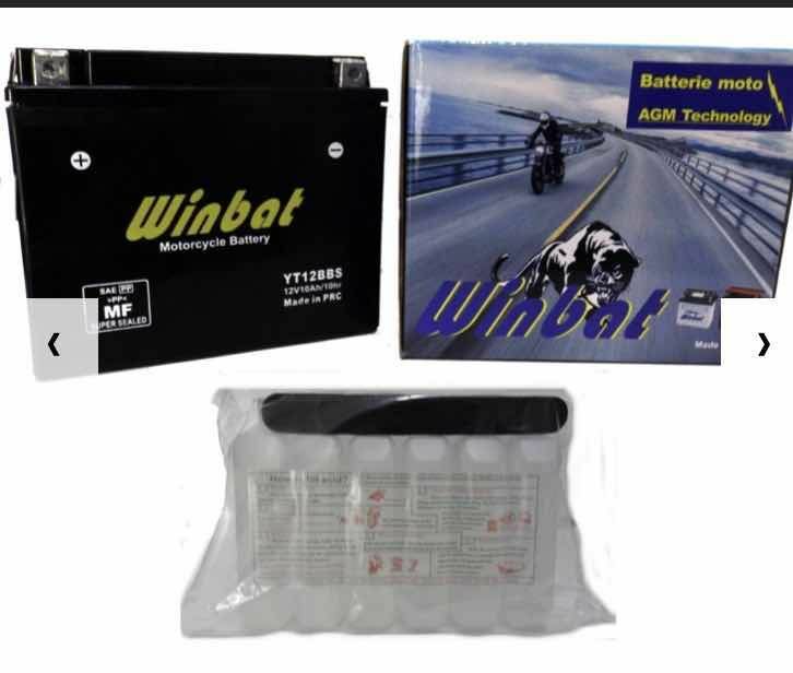 Batteria Moto Scooter Winbat Ct12bbs Yt12bbs Con Acido A Corredo awe