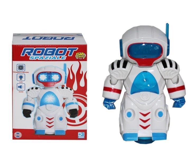 Robot Spaziale Con Luci e Movimento Gioco Giocattolo Bambini