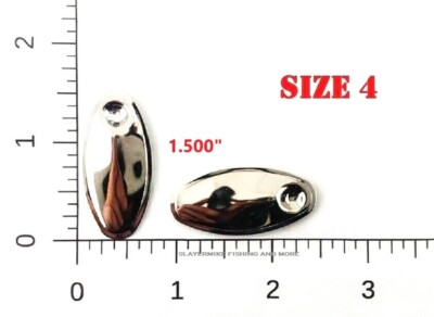 IN-LINE SPINNER BLADES Worth  #4 / 1.50''  -  POLISHED SILVER - SMOOTH  - 10 PK
