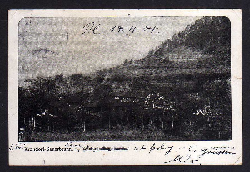 112893 Ak Krondorf-Sauerbrunn 1904 WirtschaftsgebÃ¤Ude