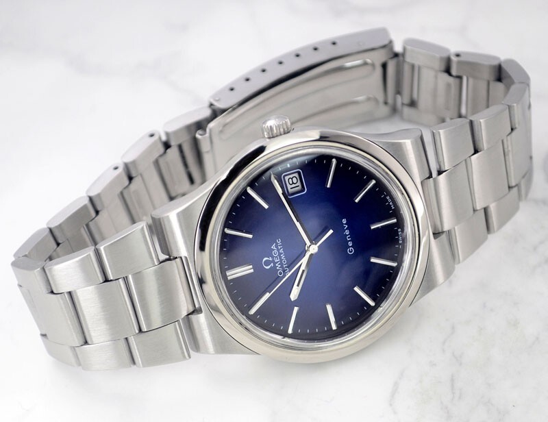 OMEGA GENEVE AUTOMATIC 1660173 CAL1012 DATE DARK BLUE DIAL MEN OMEGA GENEVE AUTOMATIC 1660173 CAL1012 DATE DARK BLUE DIAL MEN