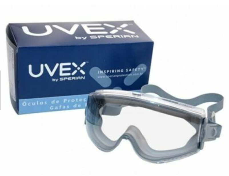 UVEX Stealth Safety Goggles/Glasses w/Clear UVExtreme Anti-Fog Lens S3960C -Gray