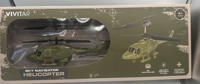 Vivitar Sky Navigator Black Hawk Remote Control Helicopter LED Lights Ages 8+