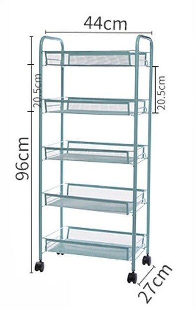 Carrello Portaoggetti Porta Oggetti 5 Ripiani Metallo Per Cucina Bagno dfh