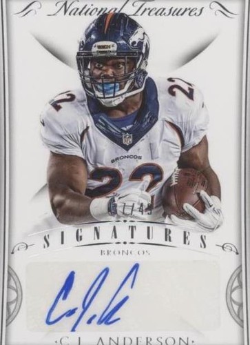 2015 Panini National Treasures C.J. Anderson #SIG-CA