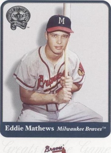 2001 Fleer Greats of the Game - Eddie Mathews #36