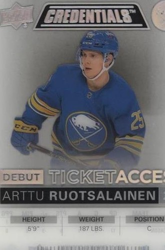 2021-22 Upper Deck Credentials - Arttu Ruotsalainen #DTA-AR