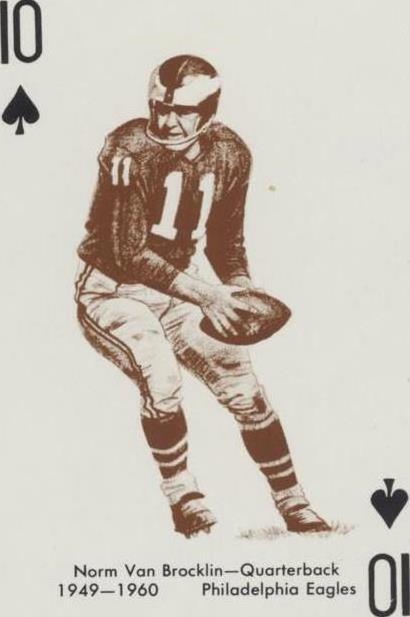 1963 Stancraft Playing Cards Norm Van Brocklin #10S