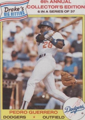 1986 Drake's Big Hitters - Pedro Guerrero #6