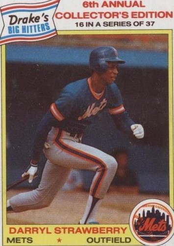 1986 Drake's Big Hitters - Darryl Strawberry #16