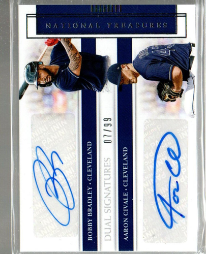 2020 Panini National Treasures Dual #18 Aaron Civale Bobby