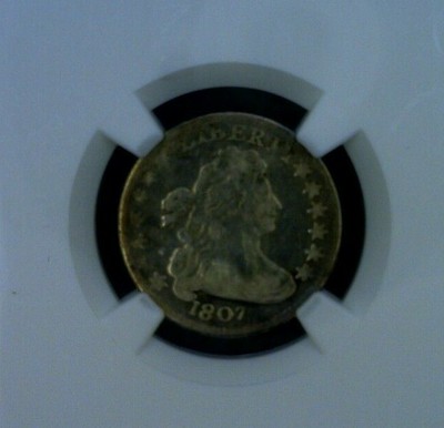 1807 Draped Bust Silver Dime JR-1 NGC Fine Details Improperly Cleaned  001