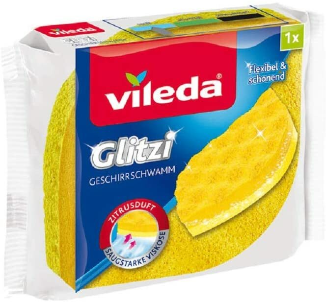 Vileda Glitzi Geschirrschwamm mit Zitrusduft für die schonende... 