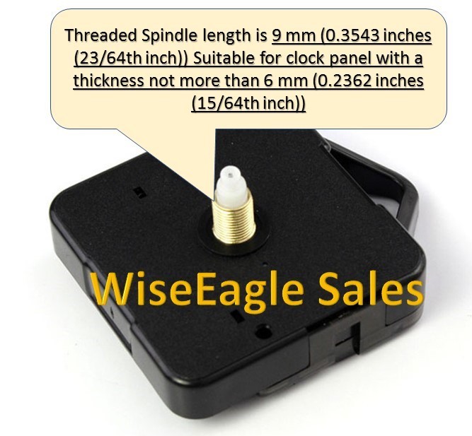 Silent Wall Clock Quartz Movement Mechanism (Red Hands) W/Hook DIY 5168s/6168s