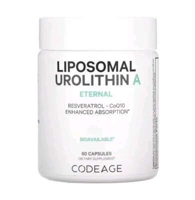 Codeage Liposomal Urolithin A Eternal Resveratrol CoQ10 (60 Capsules) Supplement