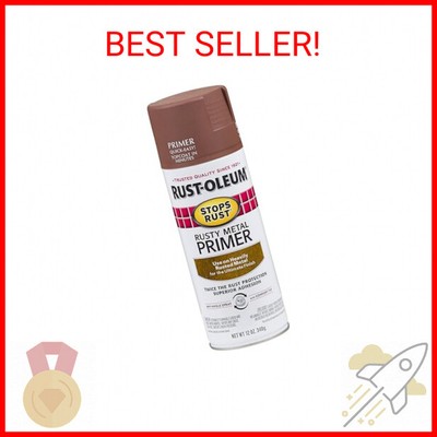 Rust-Oleum 7769830 Stops Rust Spray Paint, 12-Ounce, Flat Rusty Metal Primer