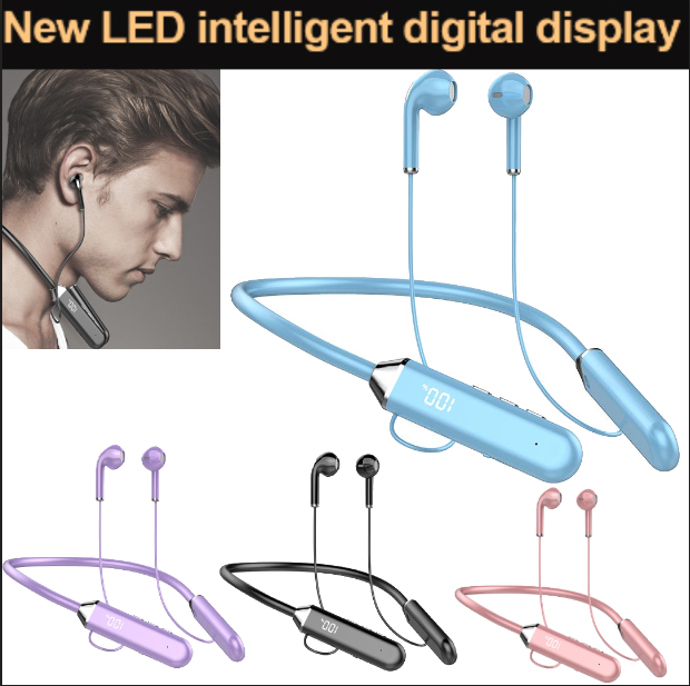 Wireless Bluetooth Neckband Headphones Mic Headset Stereo Earbuds Earphone