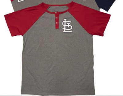 St. Louis Cardinals Adult Henley Shirt - 7/16/23 SGA - XL NEW - RED sleeves