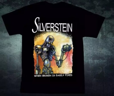 Vtg Silverstein When Broken Is Easily Fixed Black Full Size T-Shirt N0110_01