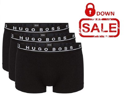 HUGO BOSS Unterwäsche  Boxershorts 3er Pack Shorts Schwarz Low Rise 