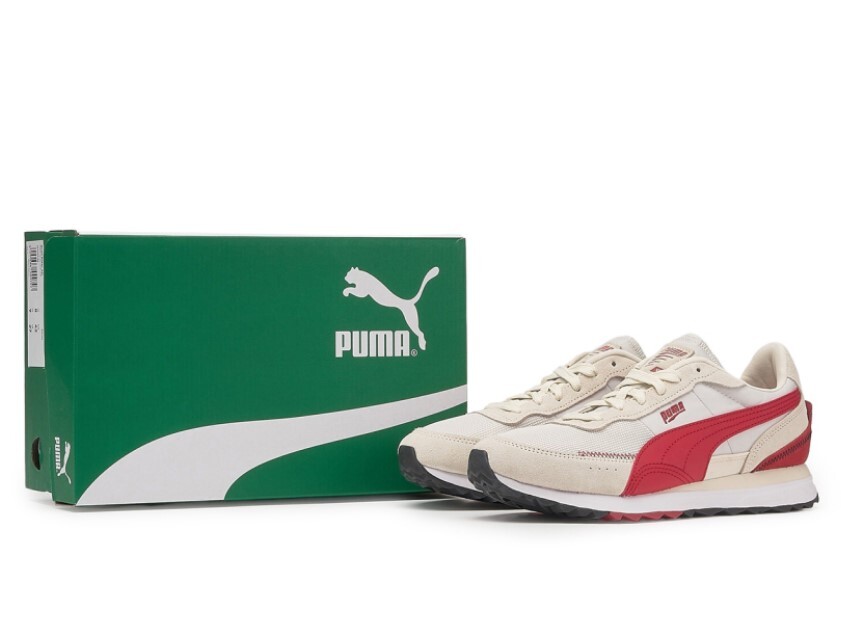 PUMA Road Rider SD men's shoes 397377 06 Vapor Gray-Club Red