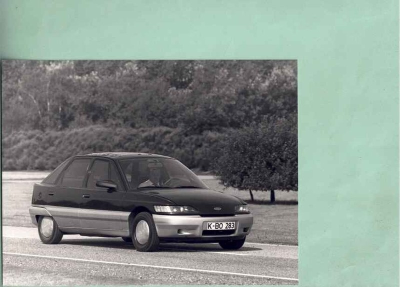 Photo De Presse / Press Photo Original Ghia Ford Eltec Concept 09/1985