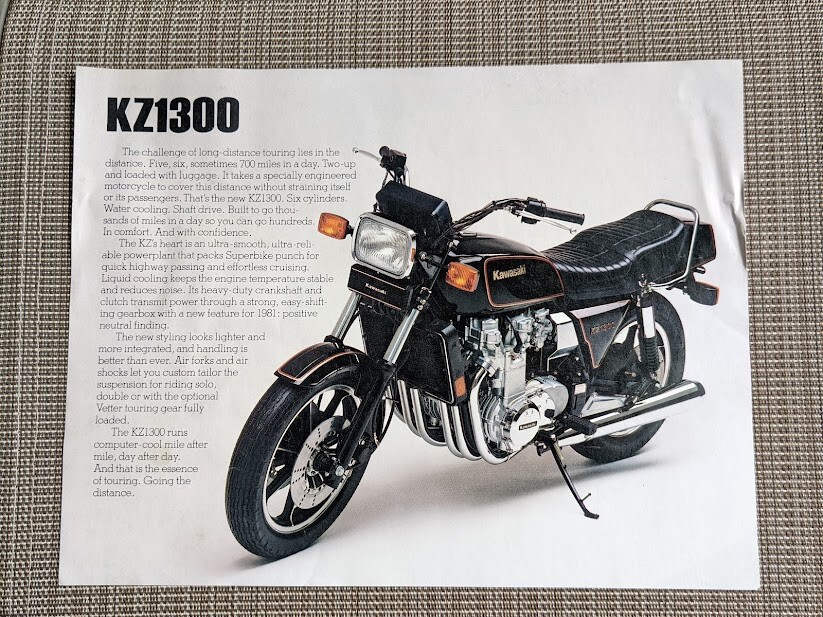 1981 Kawasaki KZ1300 Original Dealership Brochure | eBay