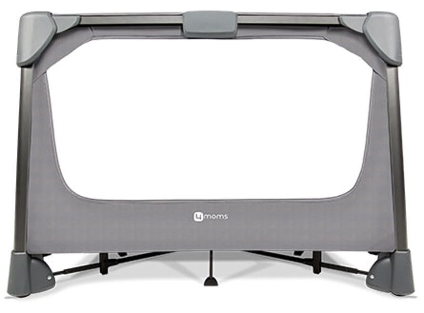 4Moms Breeze Go Portable One Step Open Close Baby Travel Playard Crib Grey