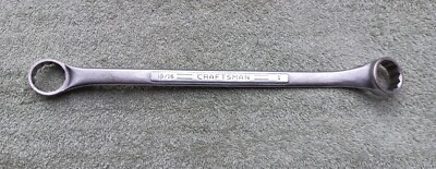 Craftsman =V= 12pt 15/16'' X 1'' Box Wrench Made in USA