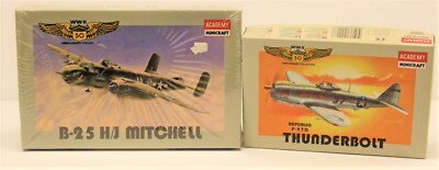 Academy Minicraft 1:144 LOT Model Airplanes B-25 H/J Mitchell P-47D Thunderbolt2
