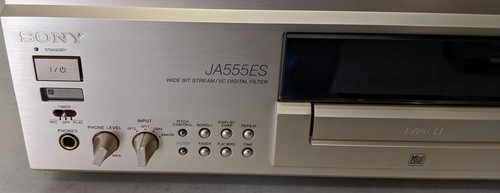 Sony MDS-JA555ES Champagne MiniDisc MD Player Recorder Deck + RM-D40M Remote Box