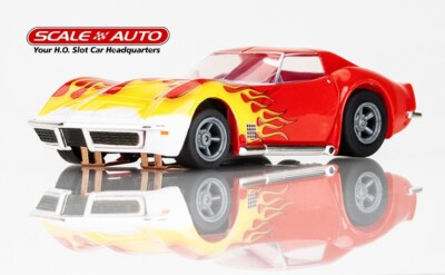 AFX Mega G+ 1970 Chevy Corvette Wildfire Clear Series HO Scale Slot Car #22055