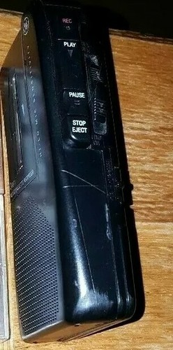 GE General Electric Microcassette Recorder 3-5371 Hi Lo Mic Sensitivity w/Tape