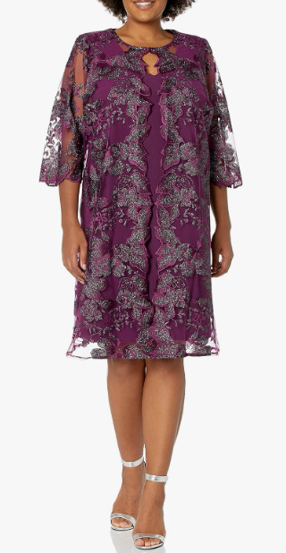 Alex Evenings Women's Dress Scoop Neck, Wedding, Events, Formal, NEW #90