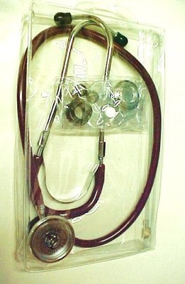 Stethoscope Spraguelite Single Tube Nursing Prestige Medical 124 Burgundy New