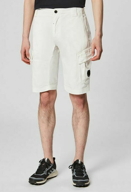 CPCompany Мужские шорты из стрейч-сатина с карманом для линз NEW AUTHENTIC White08CMBE117A