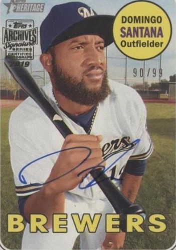 2019 Topps Archives Signature Series Active Player Edition Buybacks - Domingo Santana #18TH-13