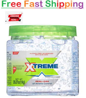 Xtreme Pro-Expert Hair Styling Gel, Unisex, 35.27 oz Jumbo Clear Jar,.