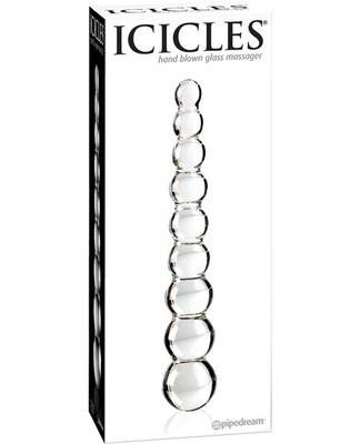 Icicles No. 2 Hand Blown Glass - Clear Rippled