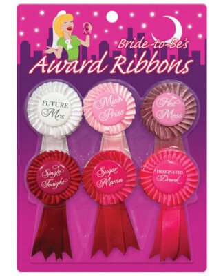 Kheper Games Bride To Be's Award Ribbons Pack Of 6