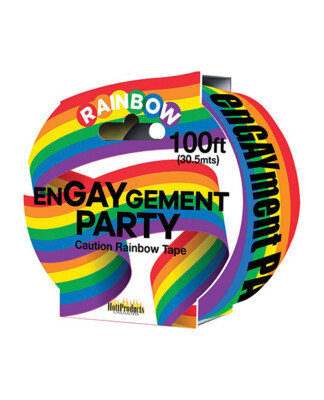 Engaygement Rainbow Style Caution Tape 100 Ft