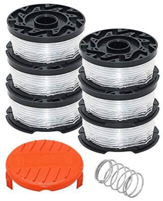 Replace BLACK+DECKER AF-100-3ZP 30ft .065'' Trimmer Spool&RC-100-P Spools Caps