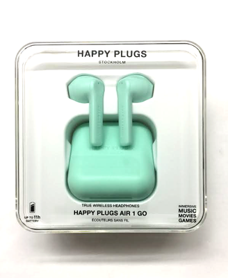 HAPPY PLUGS AIR 1 GO TRUE WIRELESS IN EAR. UP TO 11 HOUR BATTERY