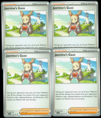 Pokemon - 4x Jasmine s Gaze 178/191 - Play Set - Surging Sparks - NM/M
