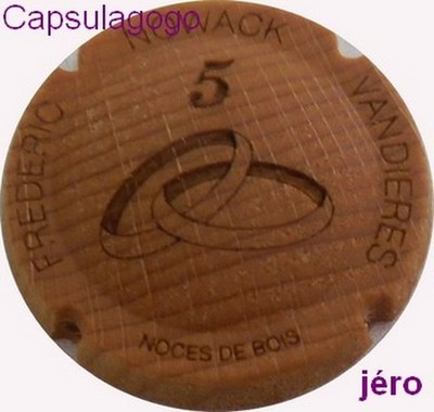 capsule de champagne NOWACK "Anniversaire de Mariage"  Jéro Bois  n°66