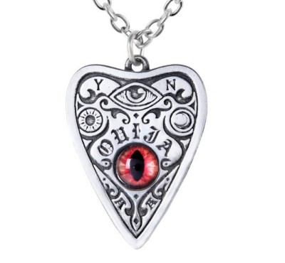 Petit Ouija Planchette Red Cat Eye Mystical Magick Pendant Alchemy Gothic P860