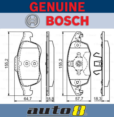 Bosch Front Brake Pads for Citroen Berlingo B9 1.6L Diesel 9HX 2008 - 2011