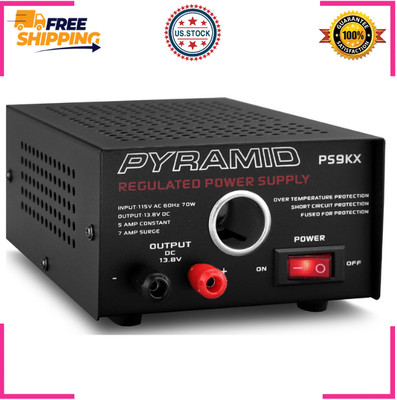 Pyramid Universal Compact Bench Power Supply - 2.5 Amp Linear Regulated Home Lab