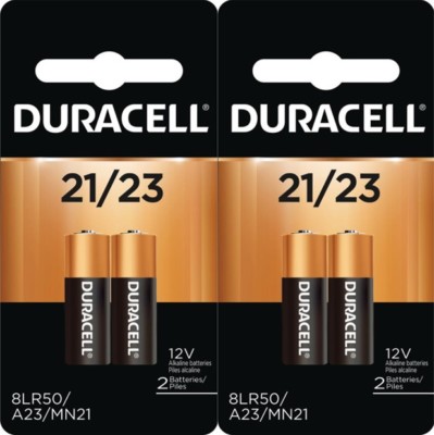 4 Pack Duracell A23 21/23 12 Volt MN21 MN23 23AE GP23 23A 23GA Batteries (2X2)